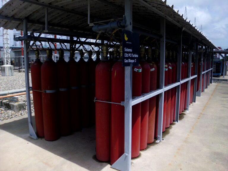 Sistema de supresión de incendios a base de CO2